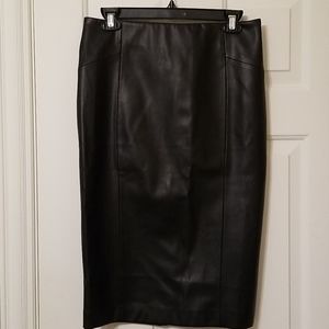 Black Faux Leather Skirt